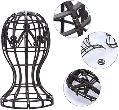 TARSHYRY Wig Display Holder 2 Colors Abs Foldable Wig Wig Stand Portable Holder Folding For Polystyrene Heads Wig Air DryBlack - Image 3