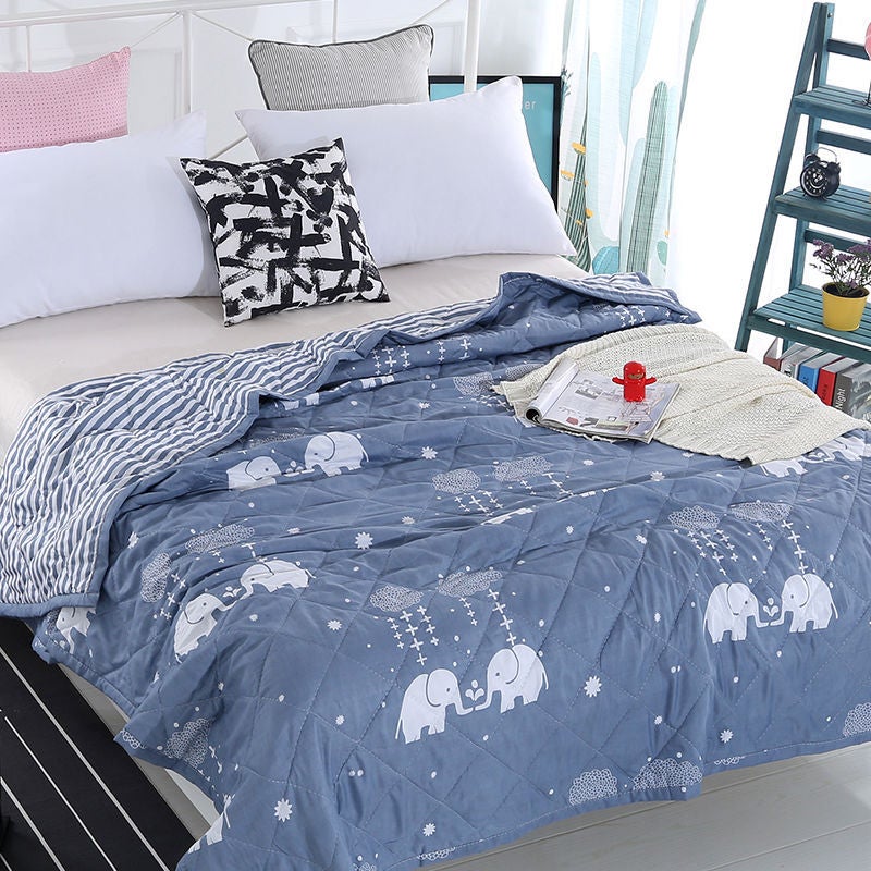 Factory Summer Quilt Air Conditioning Quilt Single Double Thin Quilt Gift Quilt Quilt Core Machine Washable Summer Quilt - Image 4