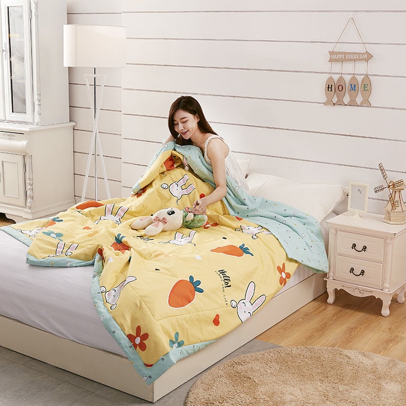 Factory Summer Quilt Air Conditioning Quilt Single Double Thin Quilt Gift Quilt Quilt Core Machine Washable Summer Quilt - Image 1