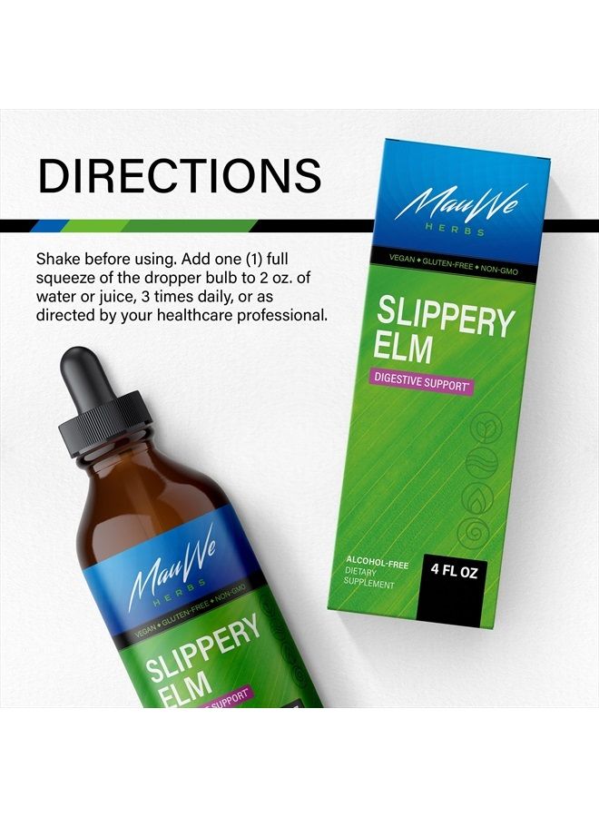 MAUWE HERBS Slippery Elm Bark Liquid Drops - Organic Slippery Elm Tincture - Respiratory Supplements - Ulmus Rubra Herb - 4 fl. Oz. - Image 4