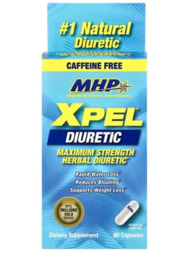 ام اتش بي MHP، XPEL مدر للبول، أقصى قوة، خالي من الكافيين، 80 كبسولة - Image 1