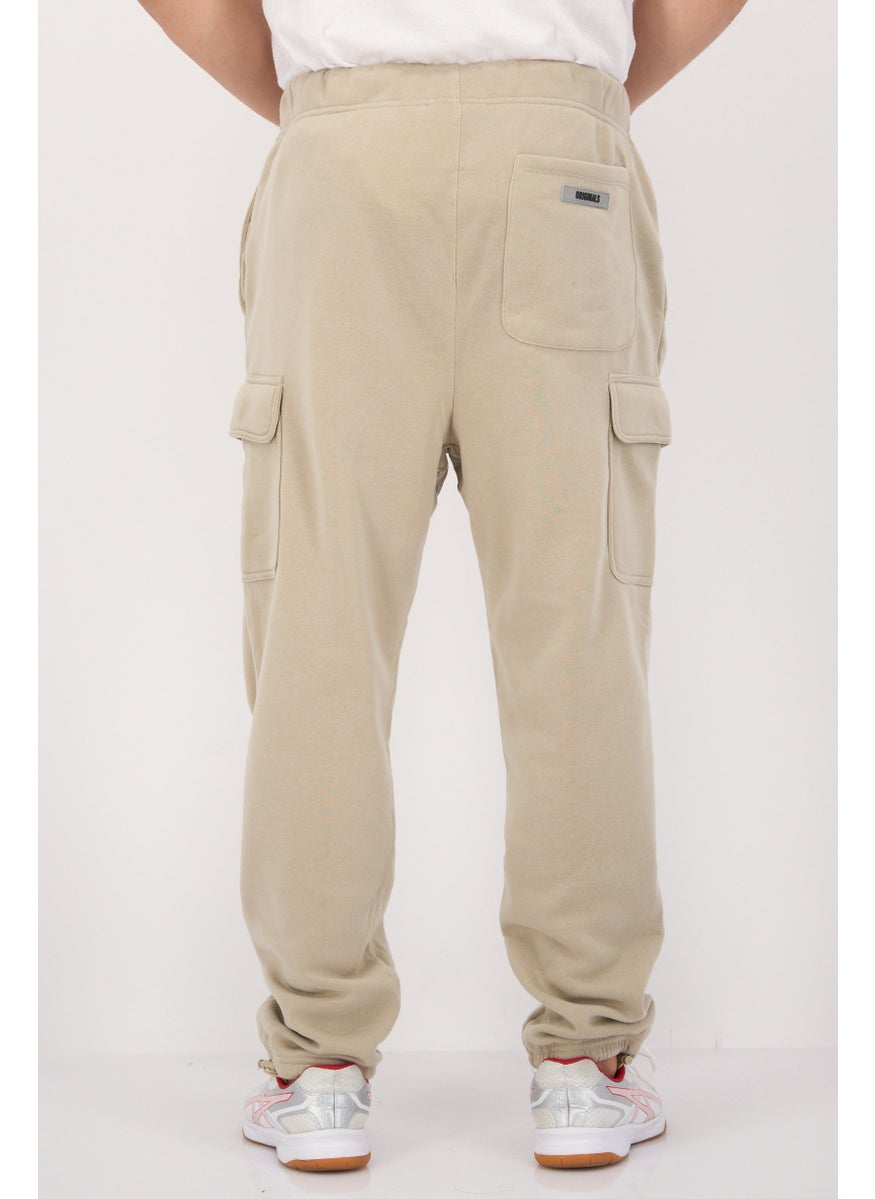 Men Regular Fit Brand Logo Sweatpants, Taupe - pzsku/ZA32256D25BD81F731945Z/45/_/1737641906/6d553d20-e04b-400d-873c-9658e3a9647f