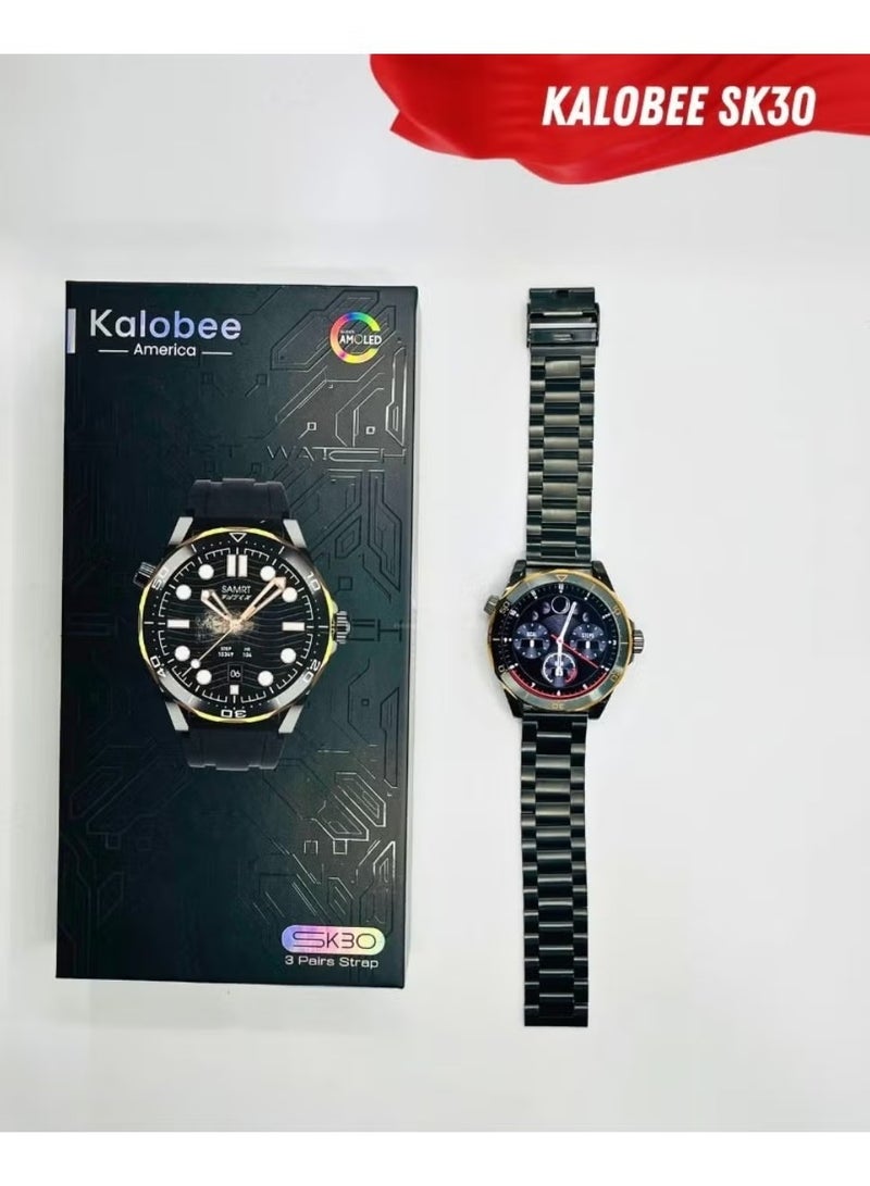 Kalobee ساعة SK30 الذكية – متعقب للياقة البدنية، مراقب لمعدل ضربات القلب، مقاومة للماء، تتبع النوم والنشاط، إشعارات، عمر بطارية طويل، شاشة تعمل باللمس، متوافقة مع أندرويد و iOS – رفيق أنيق للصحة واللياقة البدنية - Image 1