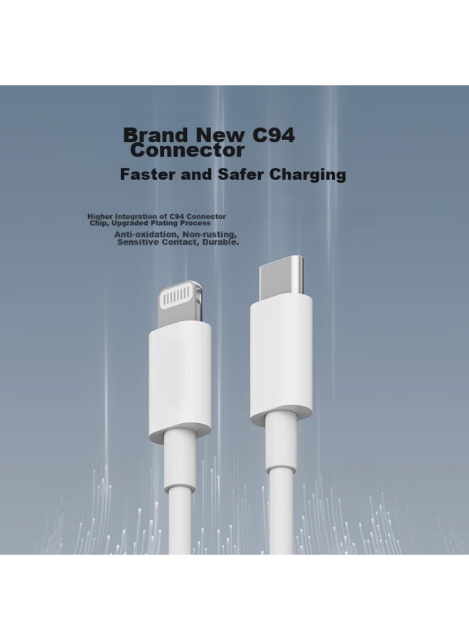 Jplayer Apple Data Cable, Pd20w Fast Charging Cable, Suitable For Iphone14promax/13/12/11/8/xs Phones, Ipad, Car Usb Charger Cable, 1 Meter - Image 2