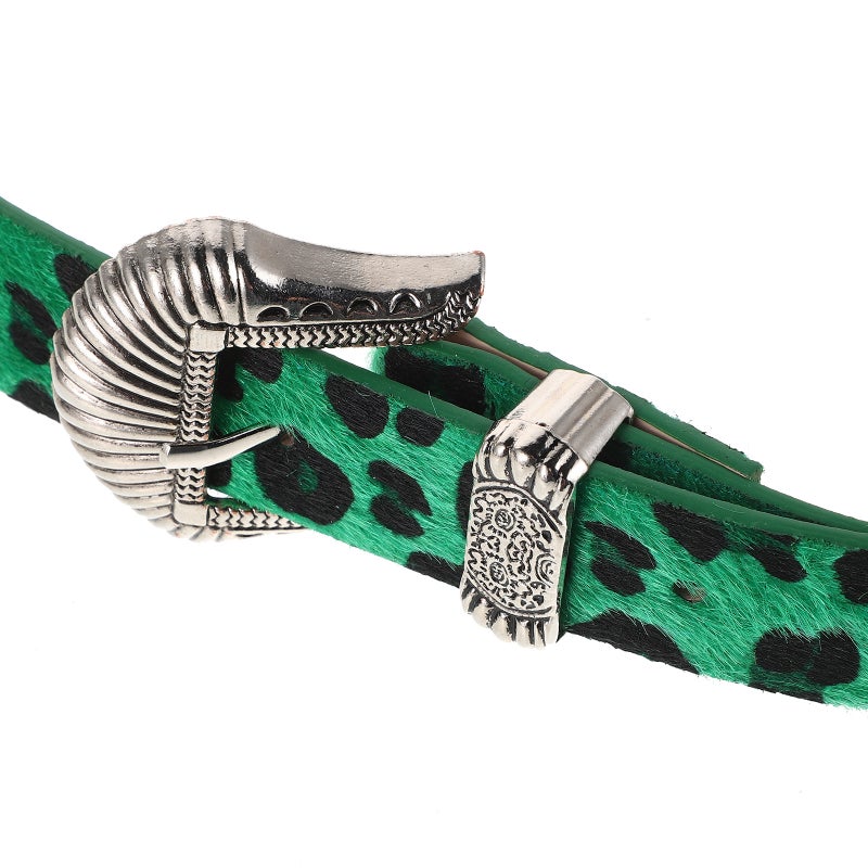 Womens Leopard Print Belt: Vintage Western Retro Wide Waist Belt Elegant Ladies Waistband For Jeans Dress Casual Wear Green - Image 5