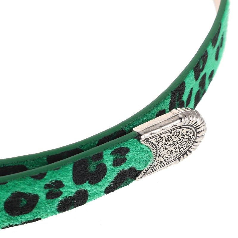Womens Leopard Print Belt: Vintage Western Retro Wide Waist Belt Elegant Ladies Waistband For Jeans Dress Casual Wear Green - Image 4
