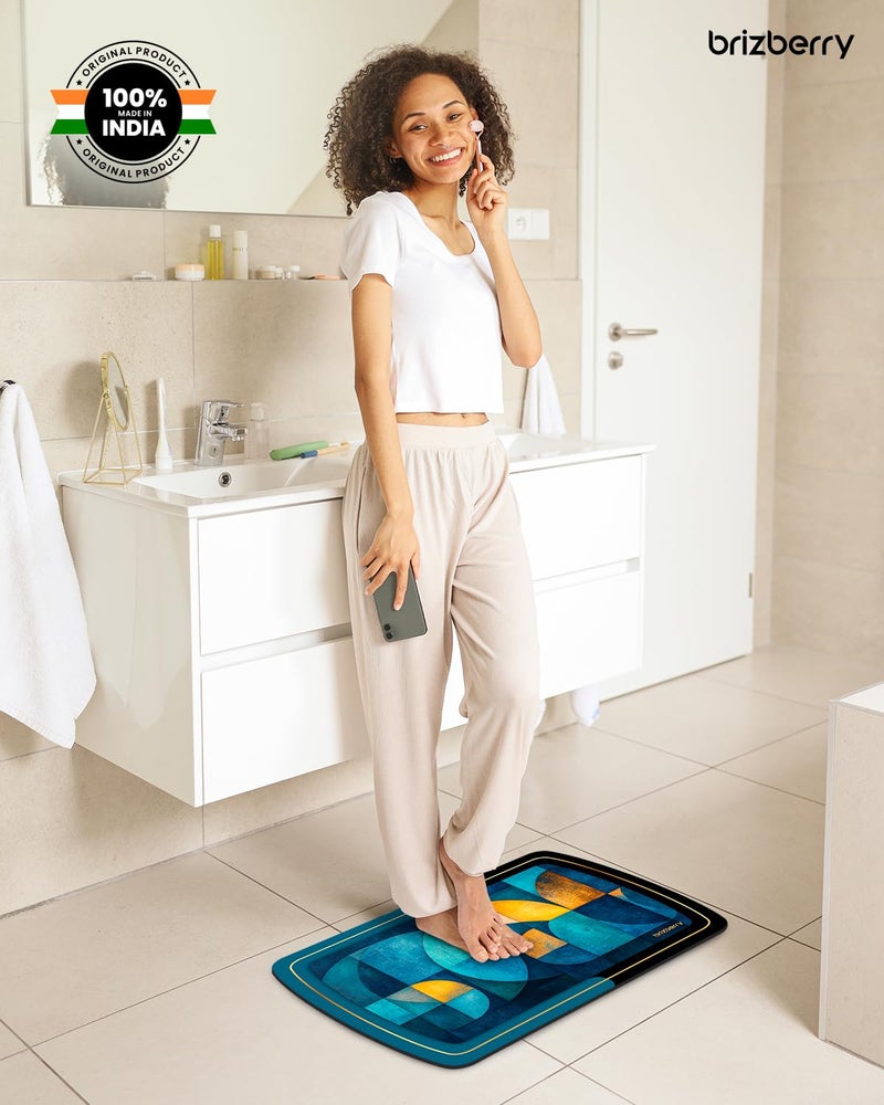 Brizberry Quick-Dry Non-Slip Bath Mat, Easy to Clean, Durable, Anti-Skid Rug, Door, Floor mat, Water Soaking Absorbent Mat for Bathroom, Kitchen, Home, Office 40x60cm (Design 6) - Image 2