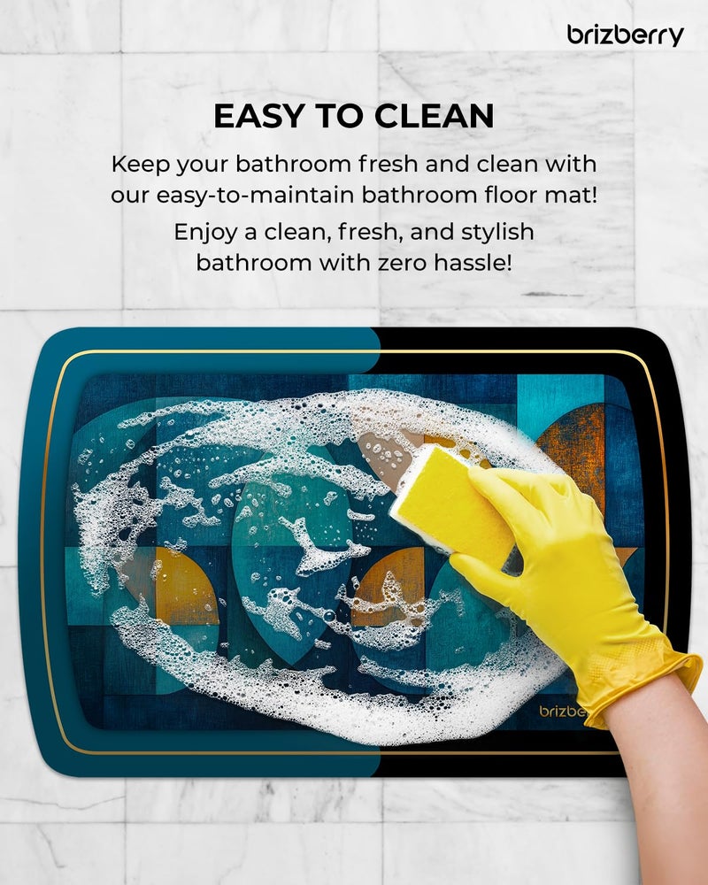 Brizberry Quick-Dry Non-Slip Bath Mat, Easy to Clean, Durable, Anti-Skid Rug, Door, Floor mat, Water Soaking Absorbent Mat for Bathroom, Kitchen, Home, Office 40x60cm (Design 6) - Image 4