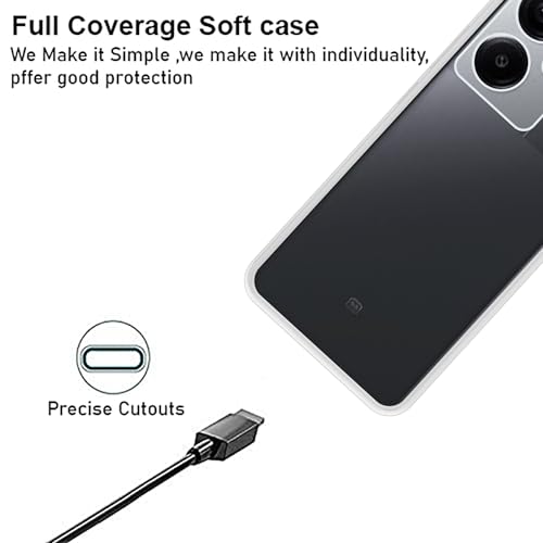 VIDO Transparent Back Case Cover for Mi Redmi Note 13 Pro Plus 5G (Soft & Flexible & Camera Protection Back Case) - Image 3