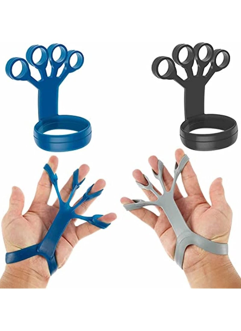Generic 2Pcs Finger Strengthener, Grip Strength Trainer, Hand Grip Strengthener, Hand Exercisers for Strength, Finger Exerciser & Hand Strengthener, Extension Exerciser Gripper Band for Wrist Training  - Image 1