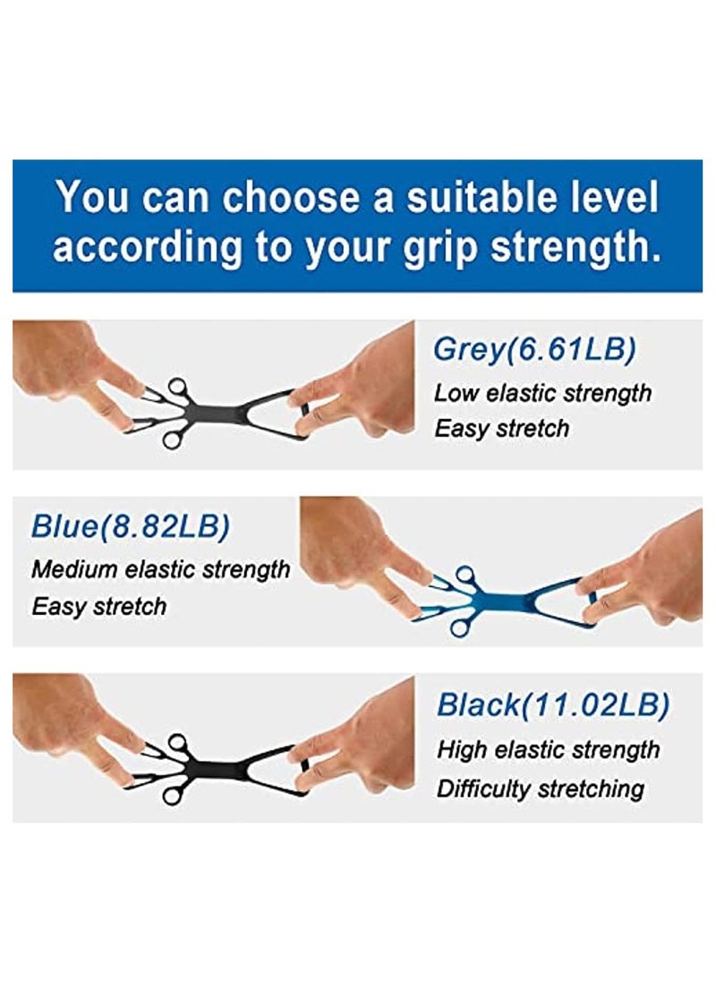 Generic 2Pcs Finger Strengthener, Grip Strength Trainer, Hand Grip Strengthener, Hand Exercisers for Strength, Finger Exerciser & Hand Strengthener, Extension Exerciser Gripper Band for Wrist Training  - Image 2