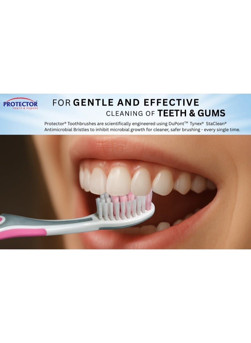 بروتيكتور® فرشاة أسنان مضادة للفيروسات والبكتيريا - ممتازة - متوسطة - Image 5