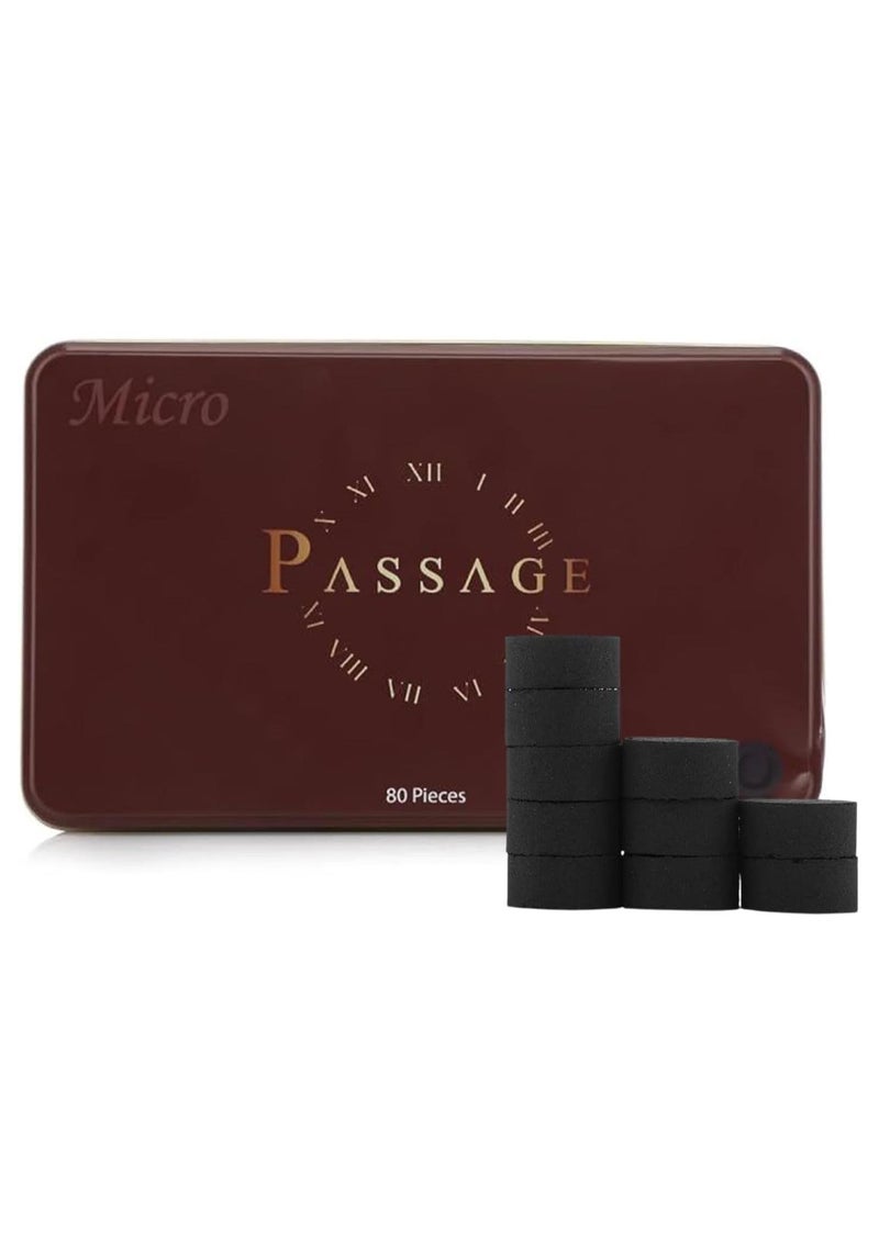 Passage Charcoal Premium Bakhoor/Oud Quick Lighting Micro/Mini Briquets (80 Pieces) | Ideal for Incense 27mm, 35-min Burning Time - Image 1