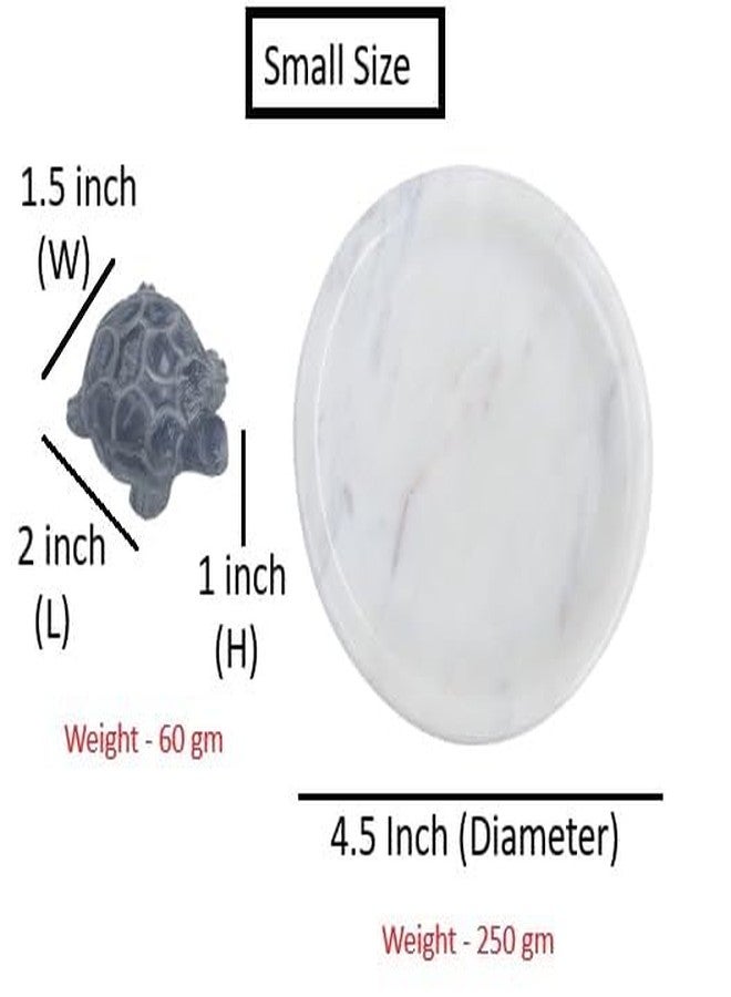 KRAFT CLOUDS Feng Shui Stone Tortoise with Plate - Kachua with Marble Pond Bowl - Symbol of Wealth and Good Luck (Small Size Showpiece for Pooja & Home Decor) - Image 3