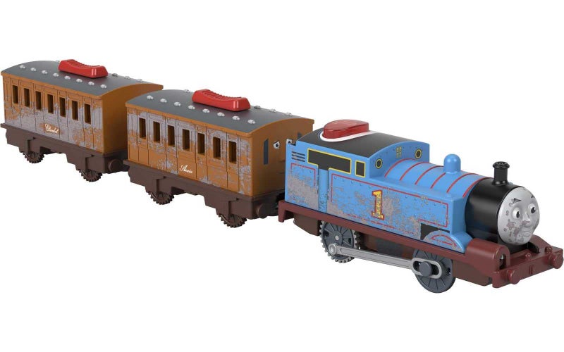 Thomas & Friends Motorized Toy Train Talking Thomas Engine with Sounds Phrases & Passenger Cars for Preschool Pretend Play Kids Ages 3+ Years - Image 1