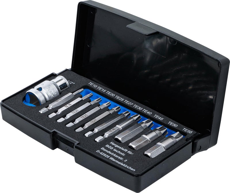 BGS 9170 | Screw Extractor Set | for damaged T-Star (for Torx) T10 - T55 | 11 pcs. - Image 3