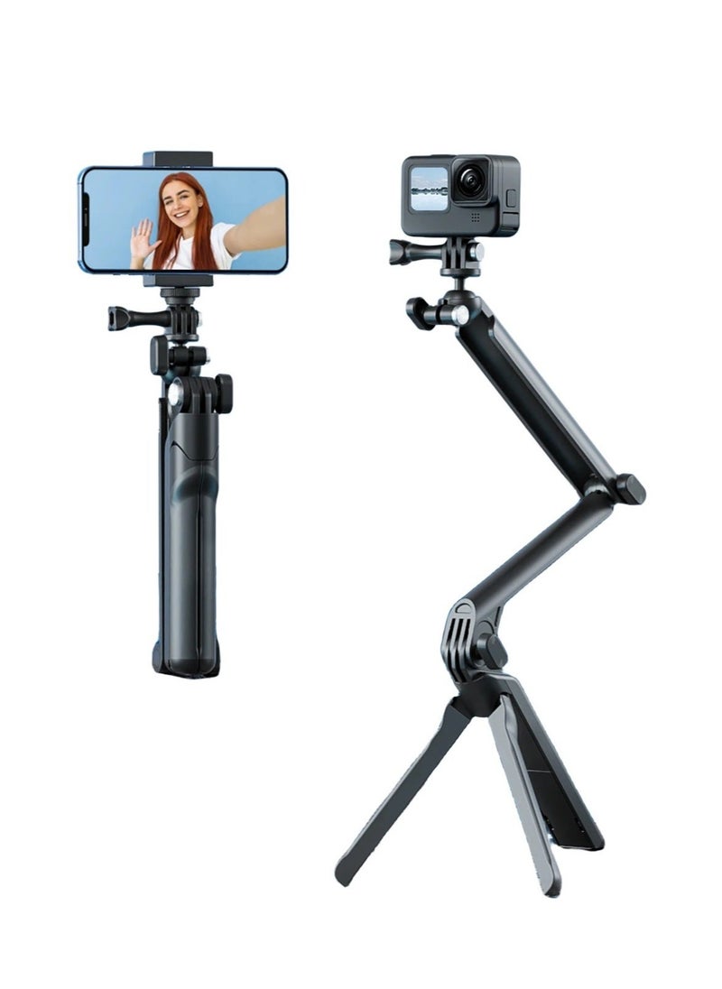 TELESIN TELESIN 3-Way Selfie Stick Tripod Grip Magic Arm Foldable Pole Multi-Mount For Insta360 Ace Pro GoPro 12 11 Action 4 3 Accessory  - Image 1