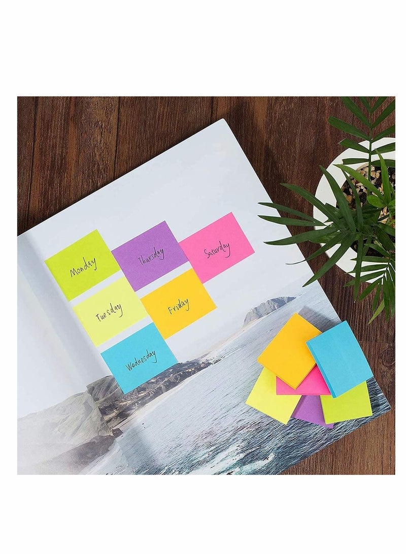 Y&D Sticky Notes, Super Bright Colorful Stickies, Small Note, Strong Self Mini Note Pads, Pad, Notes Pack - 3 x 2 inch, 36 Pcs  - Image 3