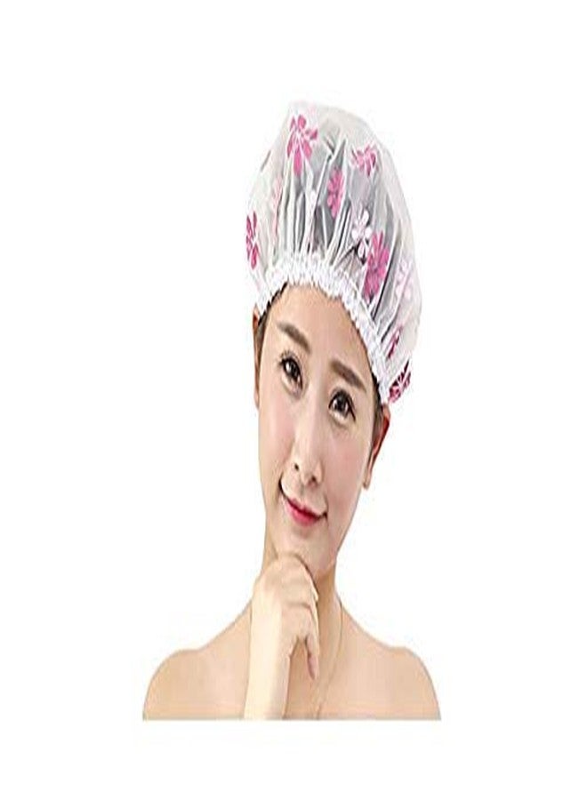 Authentic Store Shower Cap for Girls/Women/Men/KKids, Set of 3 Reusable With Elastic Band For Use/Salons/Spa/Hair Treatment/Beauty Parlours By Authentic Store . (Set of 3)(Multi-Coloured) - Image 3
