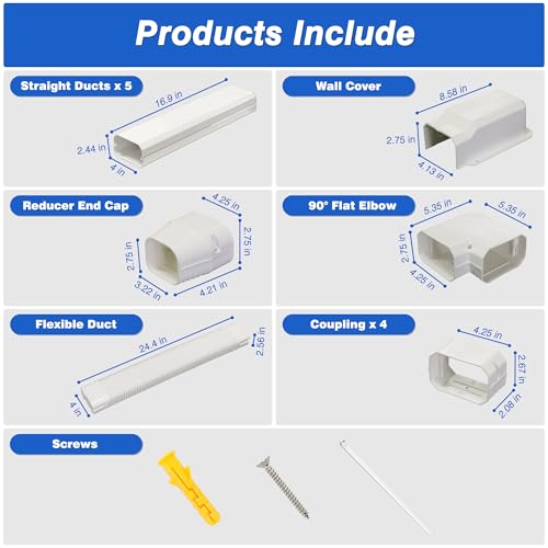 SUREPHON 4" 10Ft Mini Split Line Set Cover, Plastic Line Kit for Outside Units, Mini Split Air Conditioner, Central AC and Heat Pump - Image 4