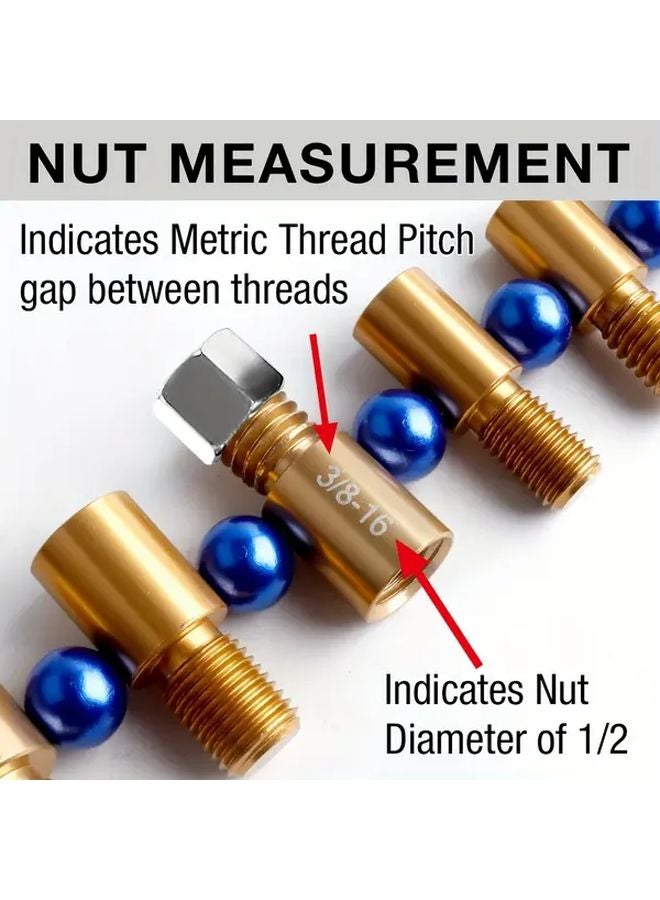 26 Sizes Nut And Bolt Thread Checker Kit Imperial And Metric Accurate Measurement Tool - Image 5