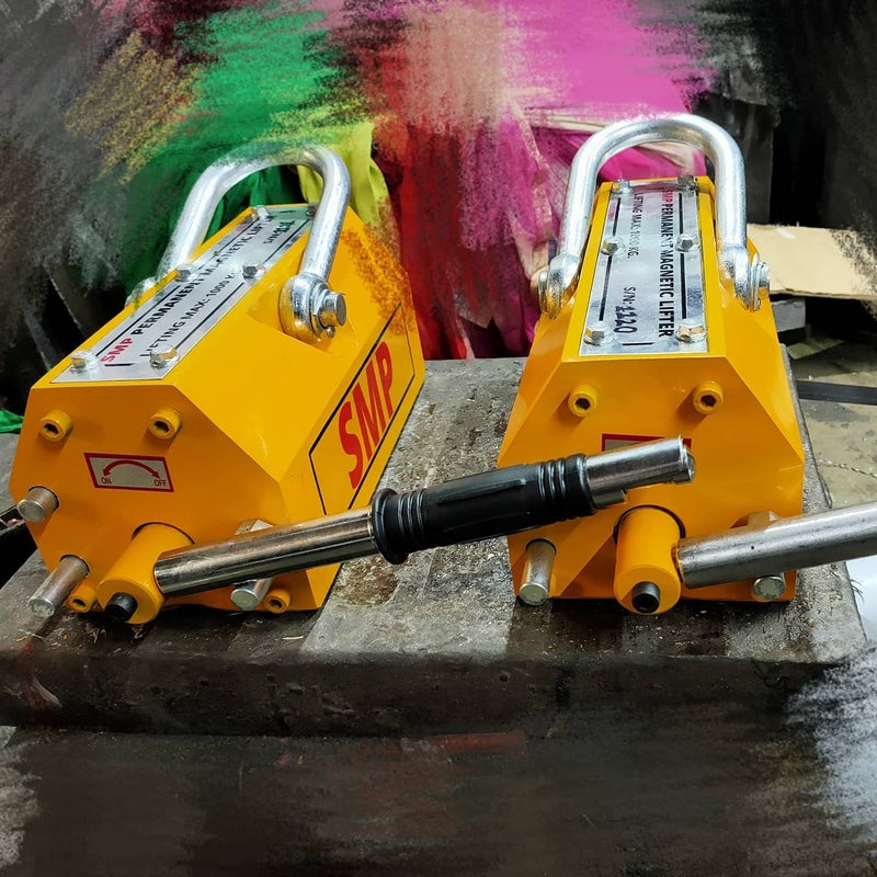 SMP 2Ton Heavy Duty Permanent Magnetic Lifter Hoist Lifting Magnet Magnetic Lifter Handheld Magnetic Lifter Magnets Plate Lifter Permanent Magnetic Lifting Device - Image 2