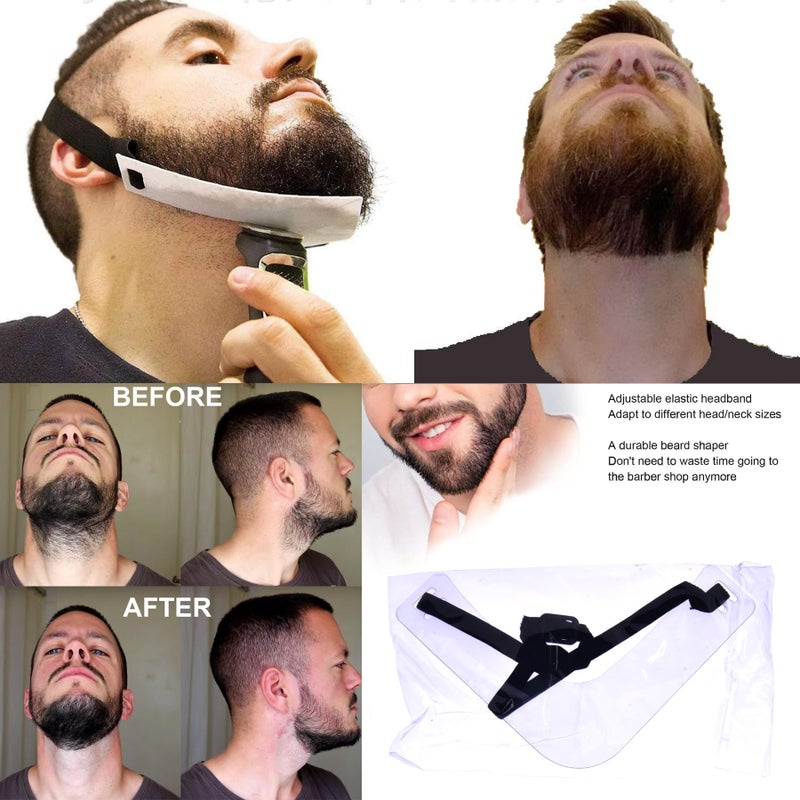 Baoton Beard Trimming Guide Tool, 3Pcs Neckline Shaping Goatee Mustache Grooming Facial Hair Styling Template Face Hair Ruler Combs - Image 3