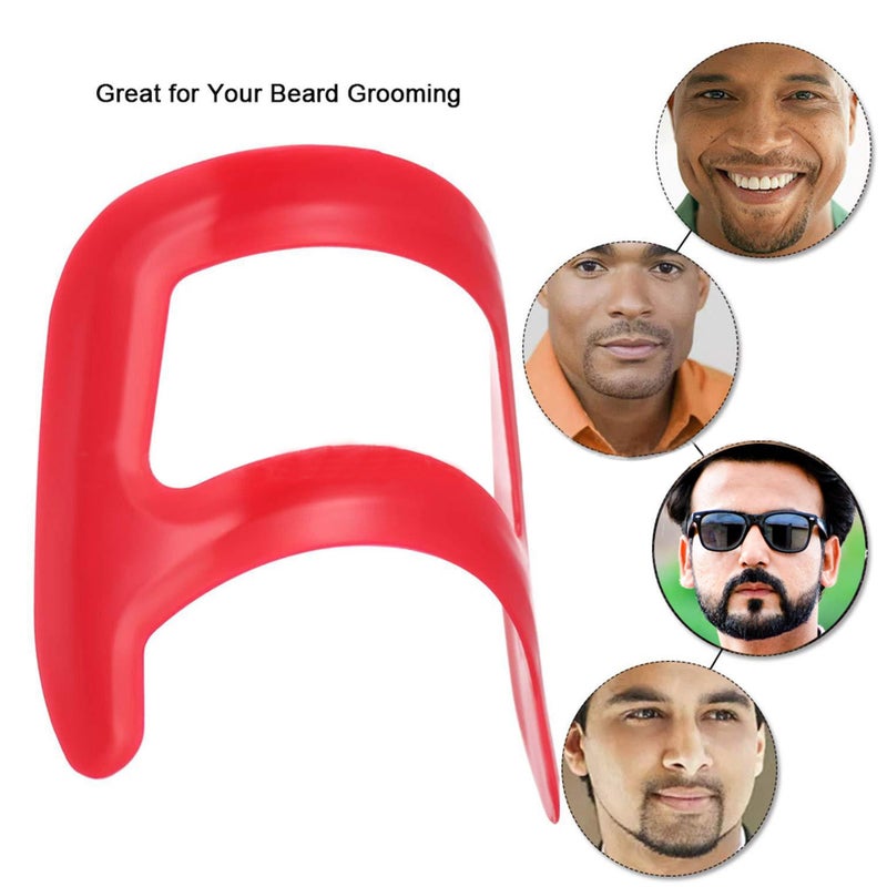 Baoton Beard Trimming Guide Tool, 3Pcs Neckline Shaping Goatee Mustache Grooming Facial Hair Styling Template Face Hair Ruler Combs - Image 5