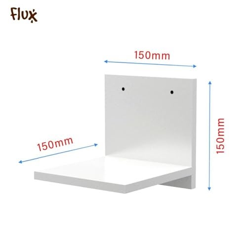 flux Wooden Square Wall Mounted Plant Stand Floating Shelves for Wall Wood Shelf Decor Plant Display Collectibles Mounted Kitchen Bathroom Bedroom Decorative Storage Shelf Stand(Without bracket White) - Image 5