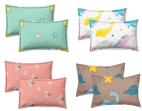 RRC Super Soft Brushed Microfiber Cotton Pillow Covers,Set of 4 (Total 8 Pcs) Pillow Covers,17X27(Inches) Pillow Covers - Image 2
