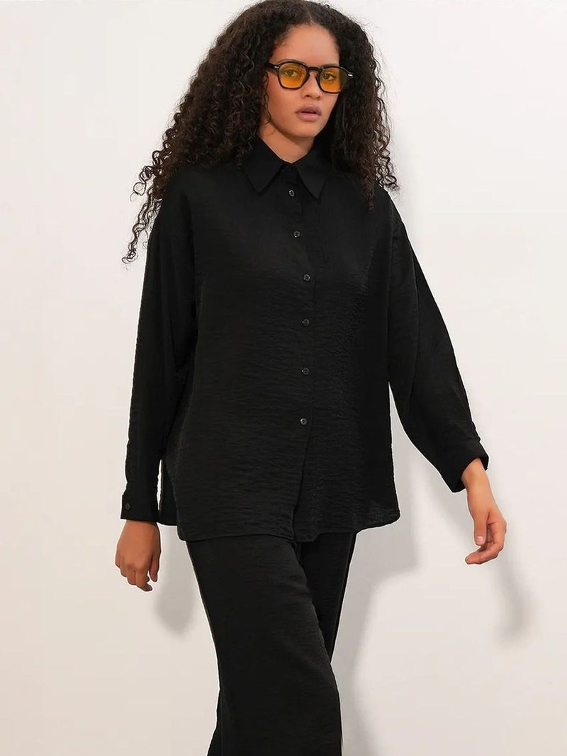 BIG DART BDART Textured Button-Up Long Sleeve Shirt - Image 4