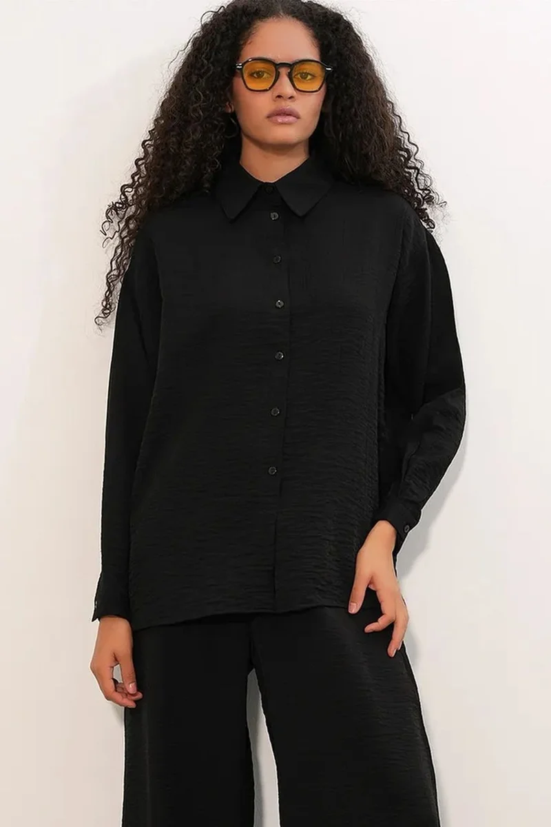 بيغ دارت BDART Textured Button-Up Long Sleeve Shirt