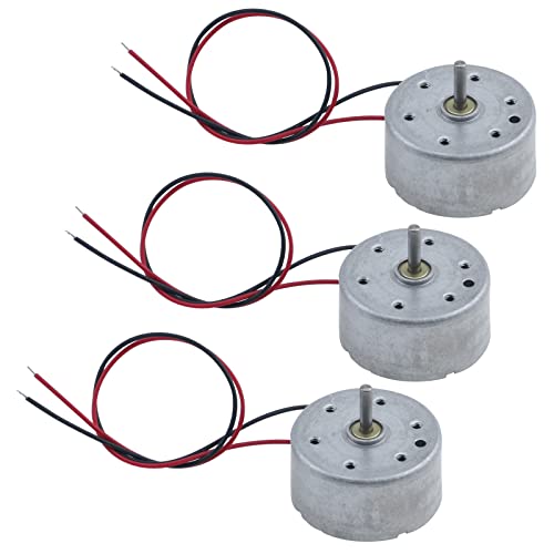 Antrader DC Motor Mini 5V 6000RPM Electric Motor with Wire for DIY Toys Pack of 3 - Image 1