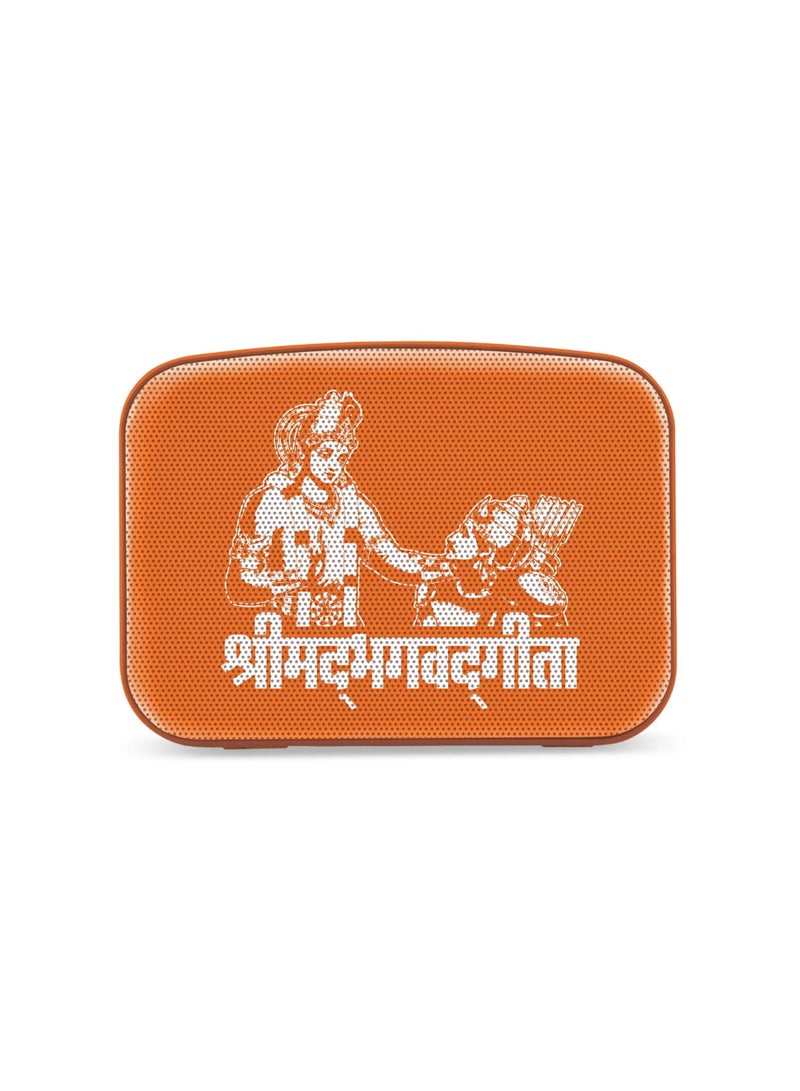 Carvaan Renewed - Saregama Carvaan Mini 2.0 Shrimad Bhagavad Gita Music Player - Bluetooth/FM/AM/AUX (Saffron Orange) - Image 2