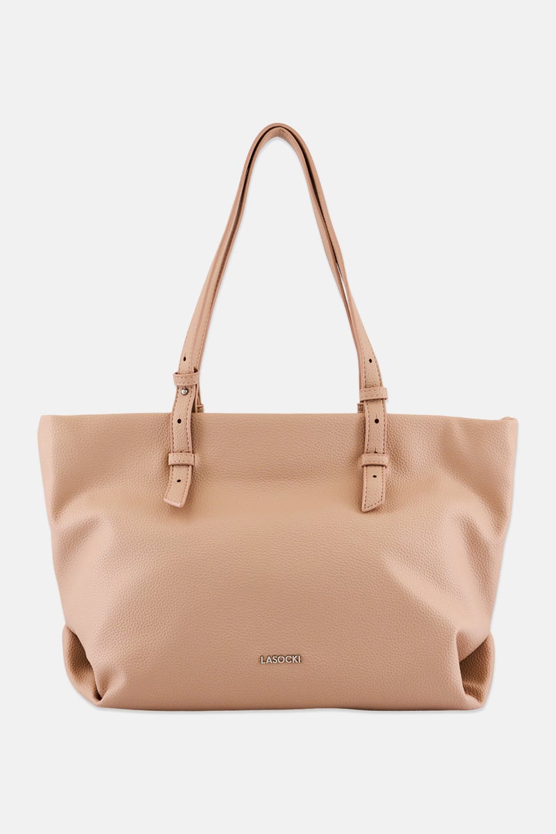 Lasocki Women Brand Logo Shoulder Bag, Dusty Pink - Image 1