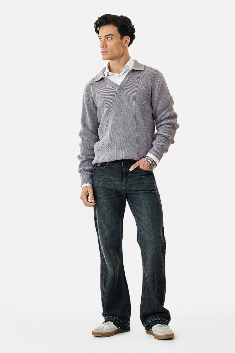 SNITCH Knitted V Neck Sweater