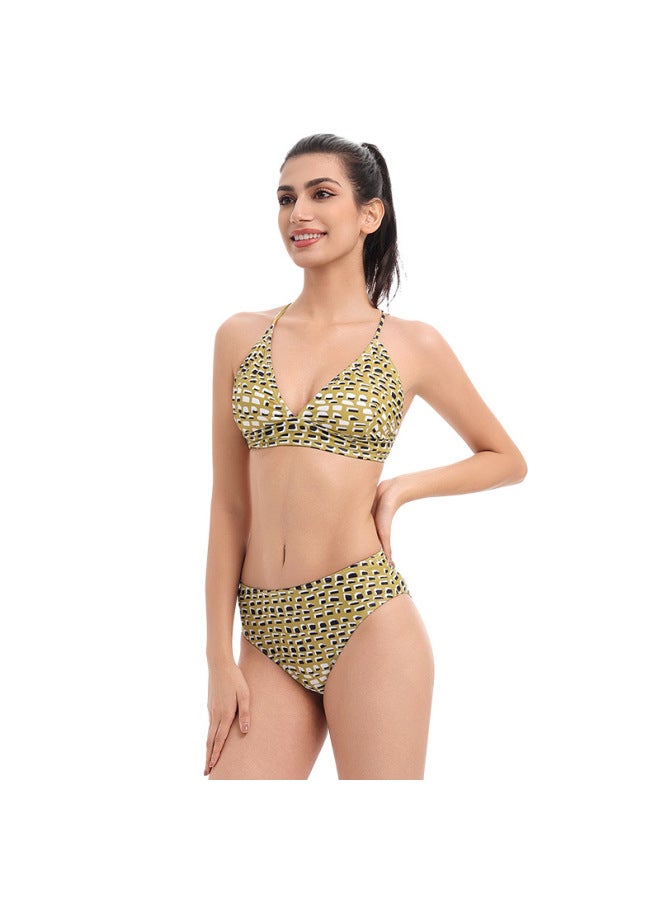 European And American Women's Bikini Popular Two-piece Triangle-style European Swimsuit Hot Spring Beach Set