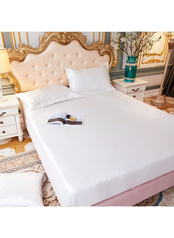 شاربدو طقم مكون من 3 قطع من ملاءة جاهزة من الحرير البارد مع 2 غطاء وسادة، مناسبة لسرير 1.8 متر (180*200) سم - Image 4