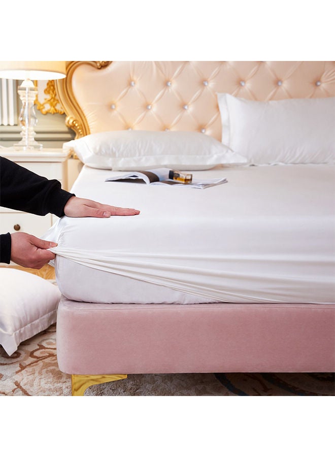 شاربدو طقم مكون من 3 قطع من ملاءة جاهزة من الحرير البارد مع 2 غطاء وسادة، مناسبة لسرير 1.8 متر (180*200) سم - Image 5