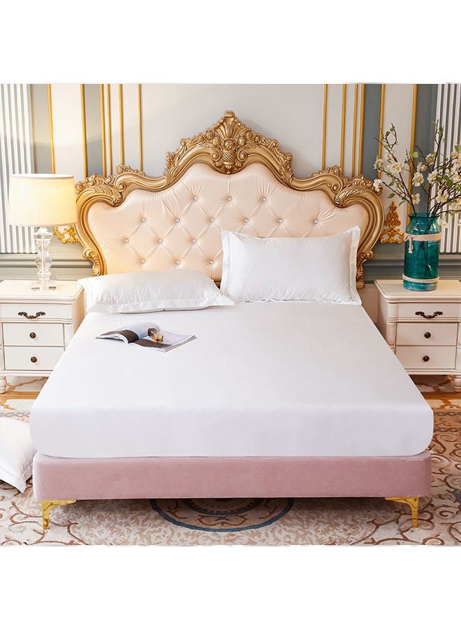 شاربدو طقم مكون من 3 قطع من ملاءة جاهزة من الحرير البارد مع 2 غطاء وسادة، مناسبة لسرير 1.8 متر (180*200) سم - Image 3