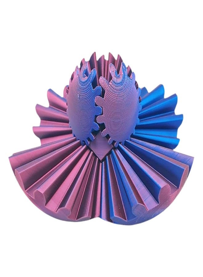 Alark كرة ألارك ثلاثية الأبعاد مطبوعة على شكل تروس، كرة زهرة لتخفيف التوتر، كرة مكتبية للطاقة الإيجابية وقطعة ديكور منزلية رائعة، هدية مثالية للمكتب، للأطفال والكبار، لعبة دوارة فريدة متعددة الألوان - Image 1