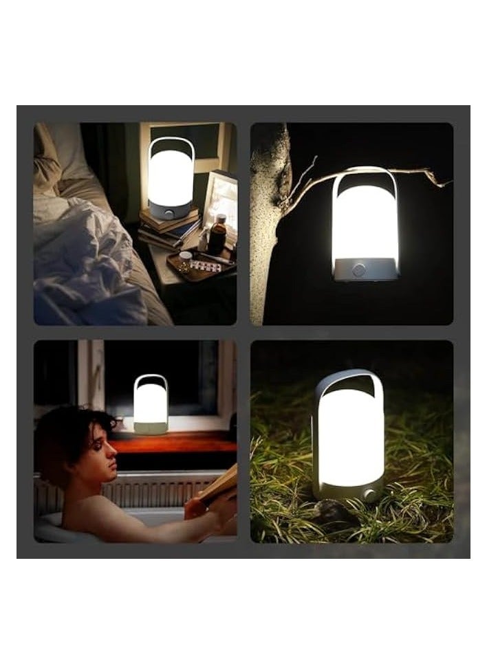 erorex LED Camping Light, Portable Cordless Lantern Table Lamp, 360° Portable Handle Dimmable Night Light, Rechargeable LED Camp Lamp with Hook for Reading Indoors, Hiking, Fishing, Emergency Outdoors - Image 3