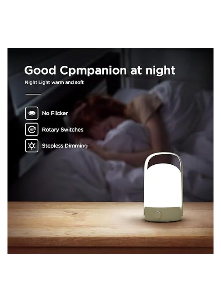 erorex LED Camping Light, Portable Cordless Lantern Table Lamp, 360° Portable Handle Dimmable Night Light, Rechargeable LED Camp Lamp with Hook for Reading Indoors, Hiking, Fishing, Emergency Outdoors - Image 2