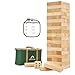 ApudArmis 60 PCS Tumble Tower Stack up to 5Ft Pine Wooden Stacking Timber Game with 1 Dice Set  Classic Block Outdoor Game for Teens Adults Family - Image 4