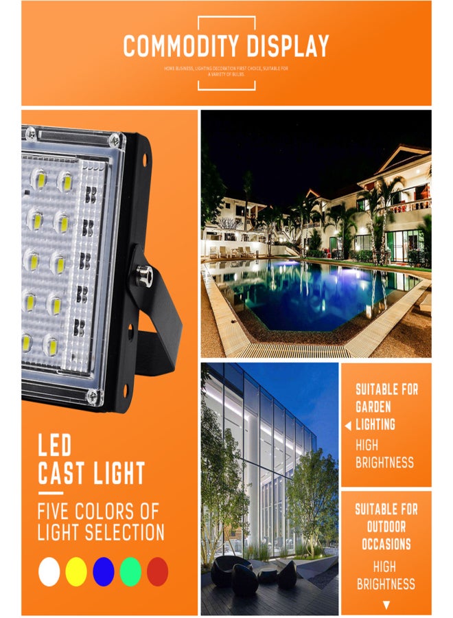 50W Outdoor IP66 Waterproof Floodlight Super Bright RGB Lawn Floodlight LED Spotlight for Gallery Church Wedding Birthday Party Stage Lighting - Image 5