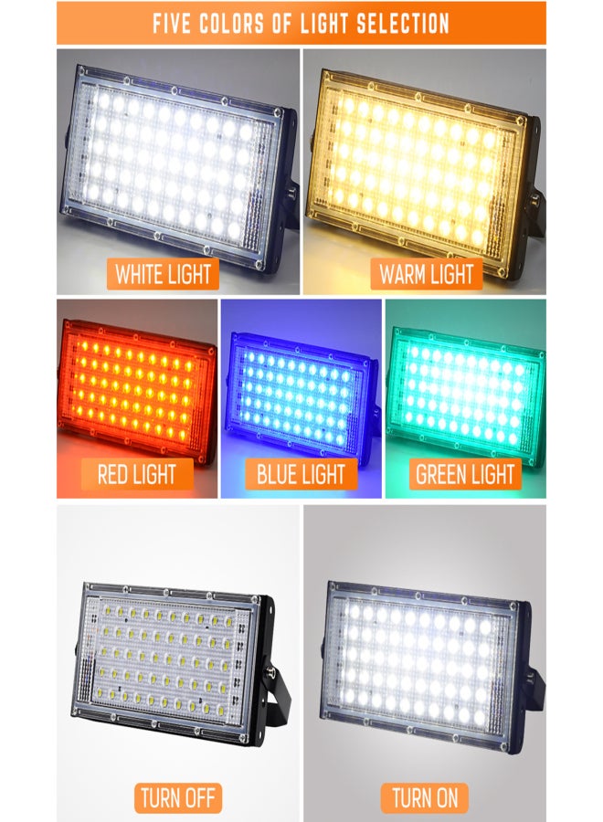 50W Outdoor IP66 Waterproof Floodlight Super Bright RGB Lawn Floodlight LED Spotlight for Gallery Church Wedding Birthday Party Stage Lighting - Image 4