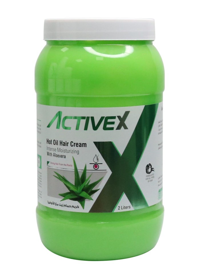 ACTIVEX - ActiveX Hot Oil Hair Cream 2 Litre - Aloe Vera Nourishing and Hydrating - Image 1