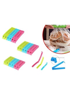 Fortane Fortane Plastic Sealing Pouch Clips FreshKeeping Clamp Sealer for Kitchen Can be stored Fresh Foods Snacks Chips or Coffee Bags Multicolor Pack of 18  - Image 2