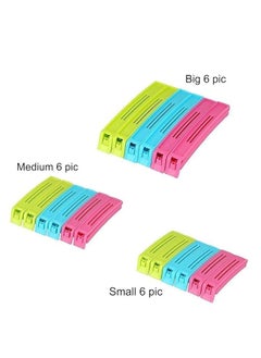 Fortane Fortane Plastic Sealing Pouch Clips FreshKeeping Clamp Sealer for Kitchen Can be stored Fresh Foods Snacks Chips or Coffee Bags Multicolor Pack of 18  - Image 4