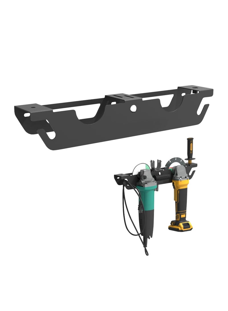 Angle Grinder Storage Bracket, Space-Saving Wall Mounted Metal Angle Grinder Holder, Stable Integrally Formed Tool Storage Shelf for Garage, Workshop, Shop Organization, Space Saving - Image 1